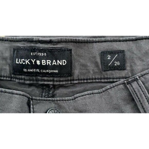 Lucky Brand Womens Smoke Gray The Cargo‎ Skinny Pants Size 2 Lightweight Pockets - Picture 7 of 9
